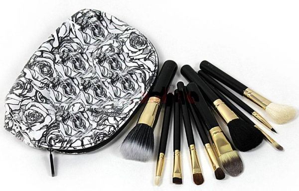 ♕ Kit 10 Pincéis com Estojo Floral Réplica MAC ♕